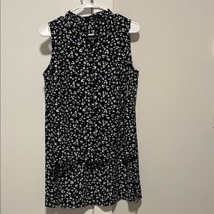 Cue Black and White Floral Shirt Top with buttons